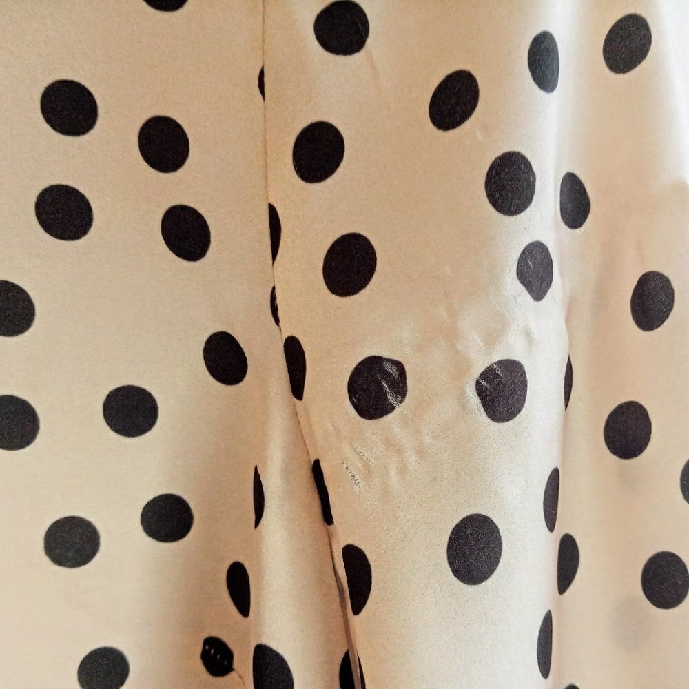Dolce & Gabbana Staff Black Tan Polka Dot SS Top - Picture 3 of 5